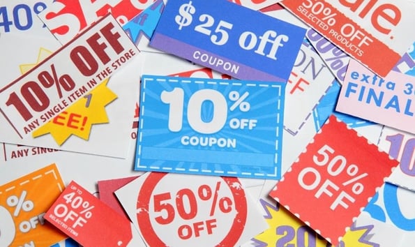 pile of coupons