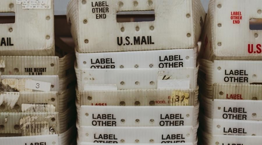 U.S. Mail collection bins