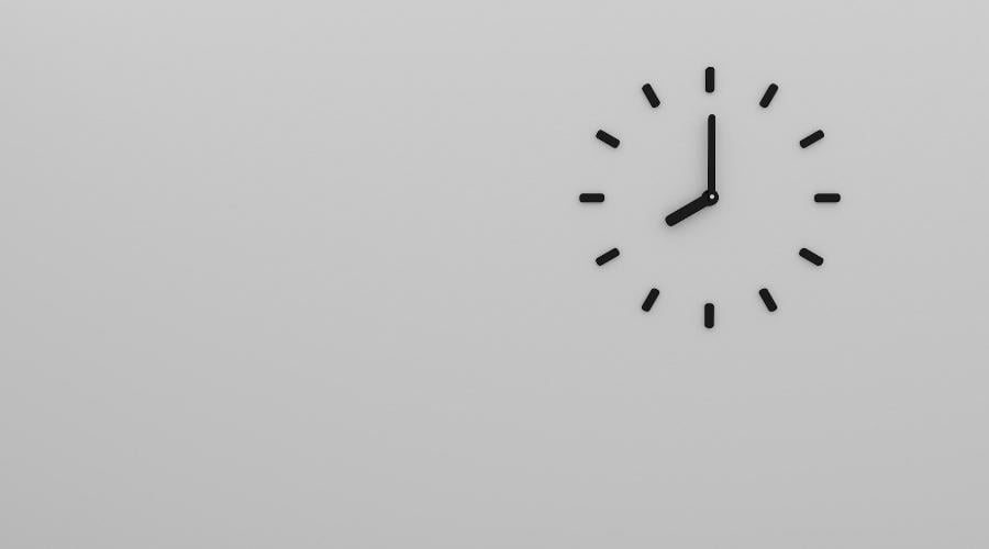 clock on grey background