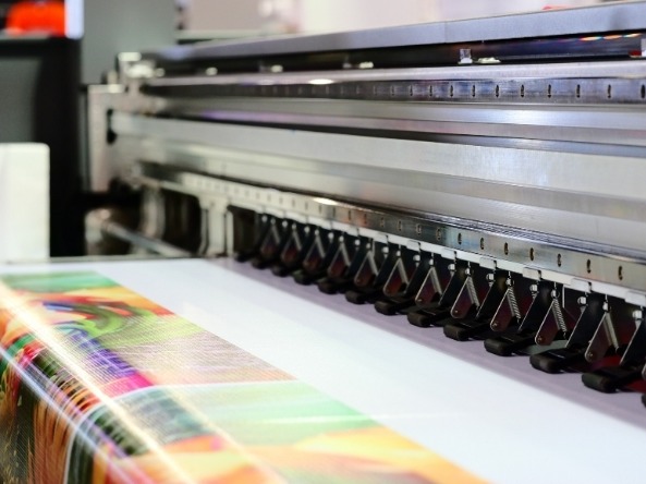 Image being printed out by a digital printer