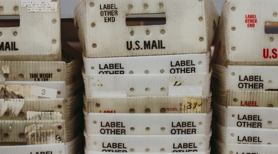 Bulk mailing baskets