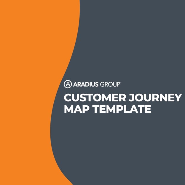 CUSTOMER JOURNEY MAP TEMPLATE COVER PHOTO WITH ORANGE AND DARK GREY