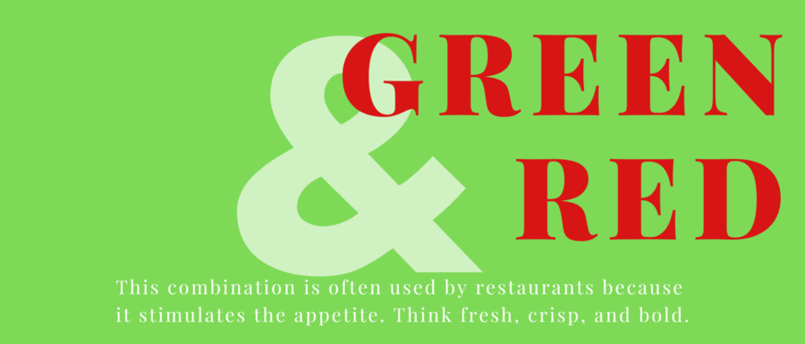 Green & Red explaining why restaurants use it to grab attention of customers