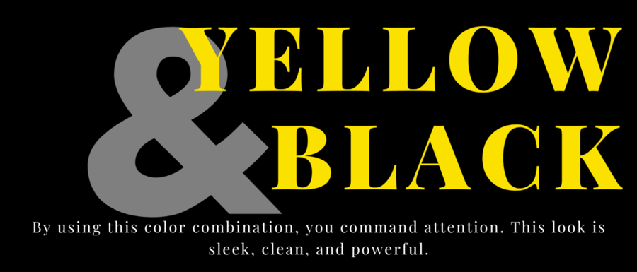 Yellow & Black being used to command attention 