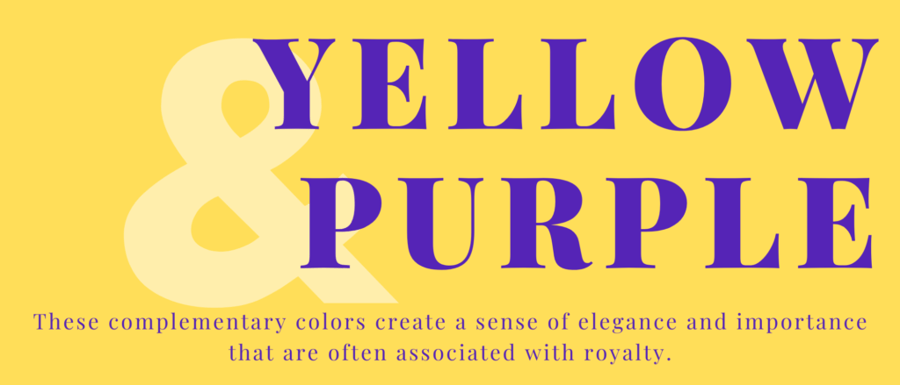 Yellow & Purple often associated with royalty